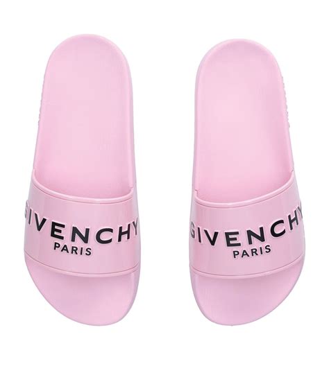 pink and white givenchy slides|Givenchy pink jelly sandals.